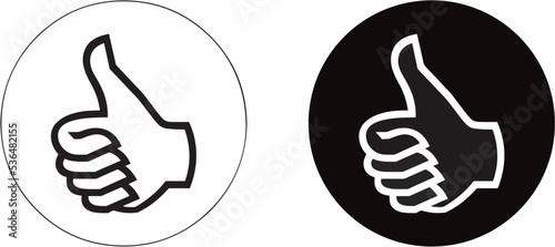 Icon for social networks. Thumbs up, vote counter. Vector illustration. Like button. Easy to edit, manipulate, resize and colorize. eps 10.