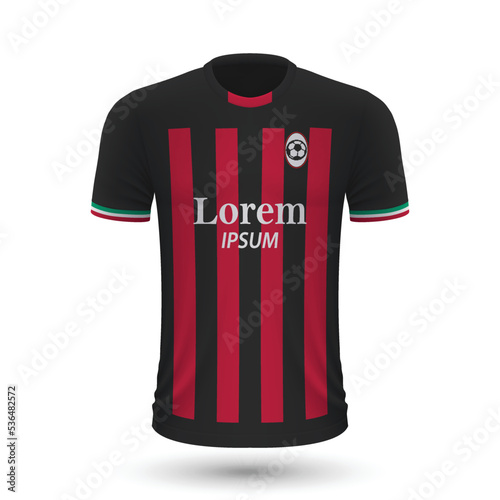 Realistic soccer shirt Milan