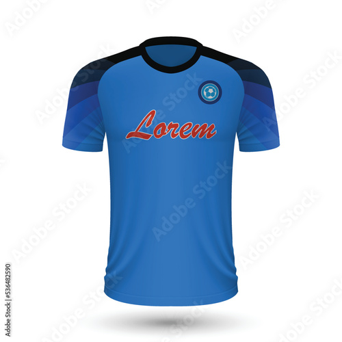 Realistic soccer shirt Napoli