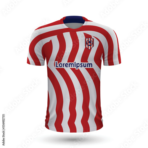 Realistic soccer shirt Atletico Madrid