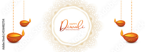 Happy diwali creative festival banner background
