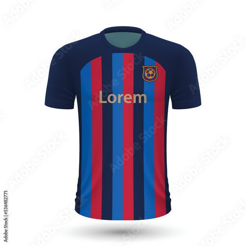 Realistic soccer shirt Barcelona