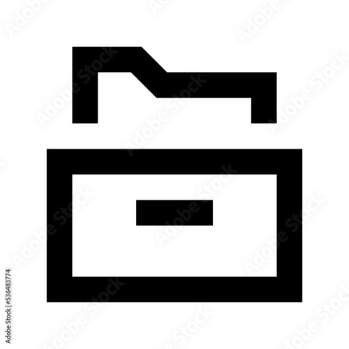 Computer Folder Flat Vector Icon 