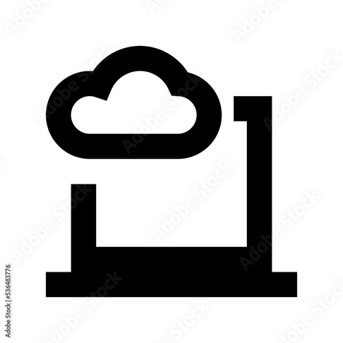 Cloud Connection Flat Vector Icon