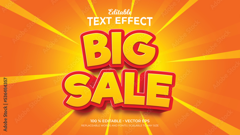 Big Sale Editable Text Effects Big Sale Editable Text Effects