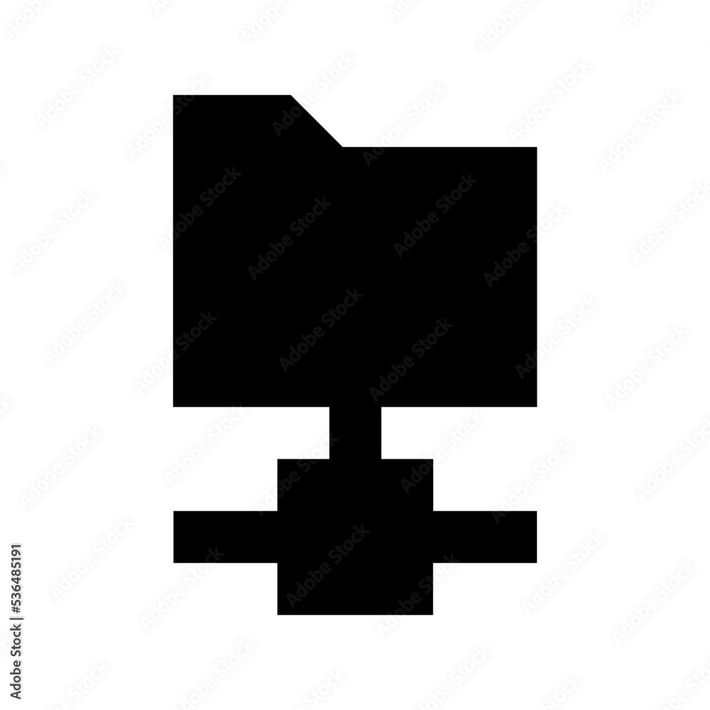 Obraz premium Connected Folder Flat Vector Icon