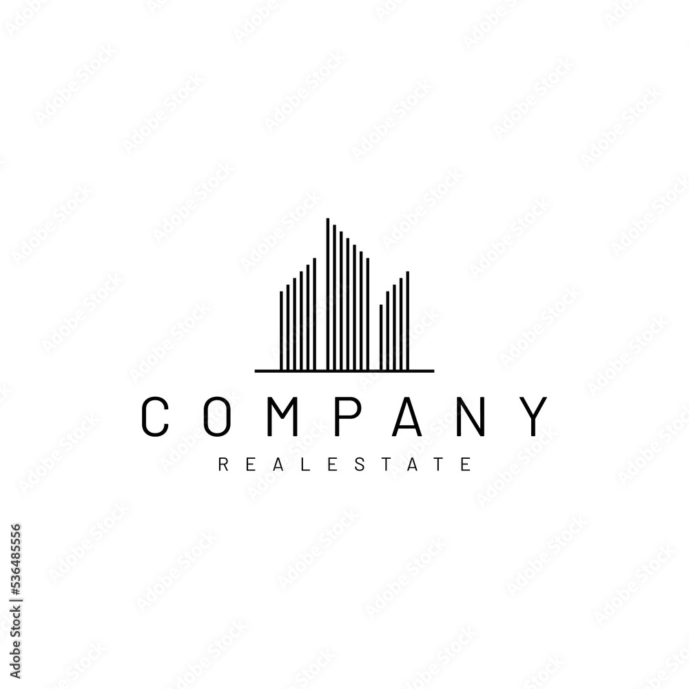 building office company line logo design