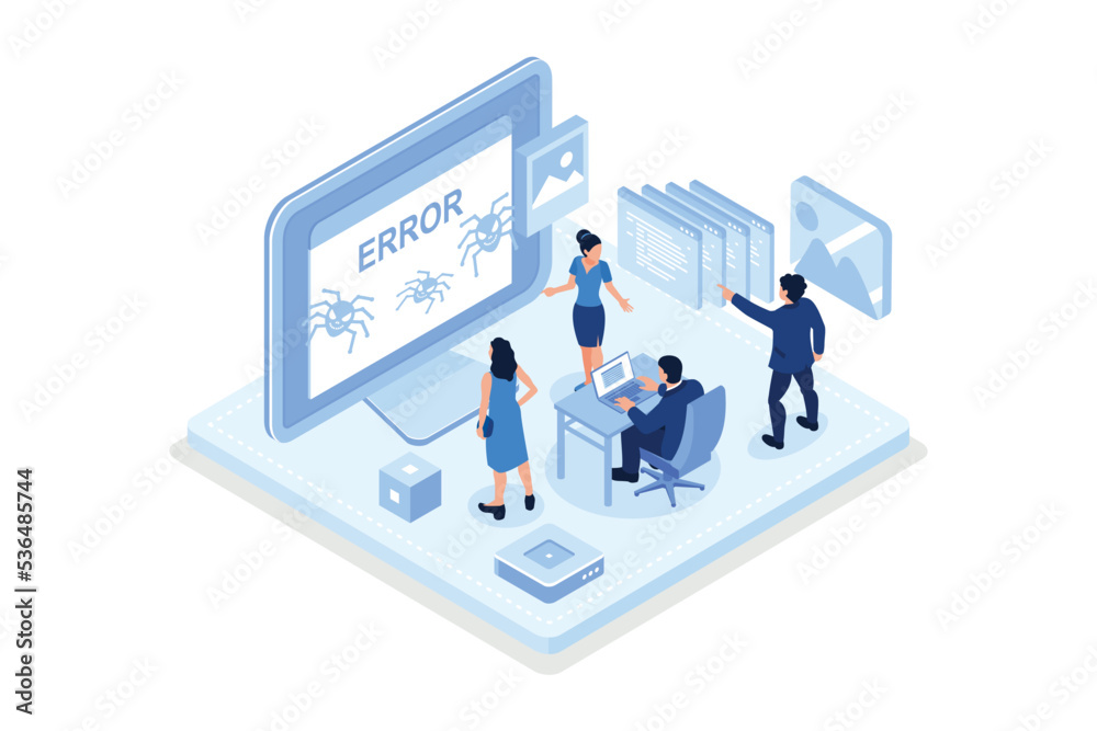 Students Study Online in University or College Campus. Girls and Boys Learning Together with Smartphone and Books. Distance Education Technology Concept, isometric vector modern illustration Students Study Online in University or College Campus. Girls and Boys Learning Together with Smartphone and Books. Distance Education Technology Concept, isometric vector modern illustration