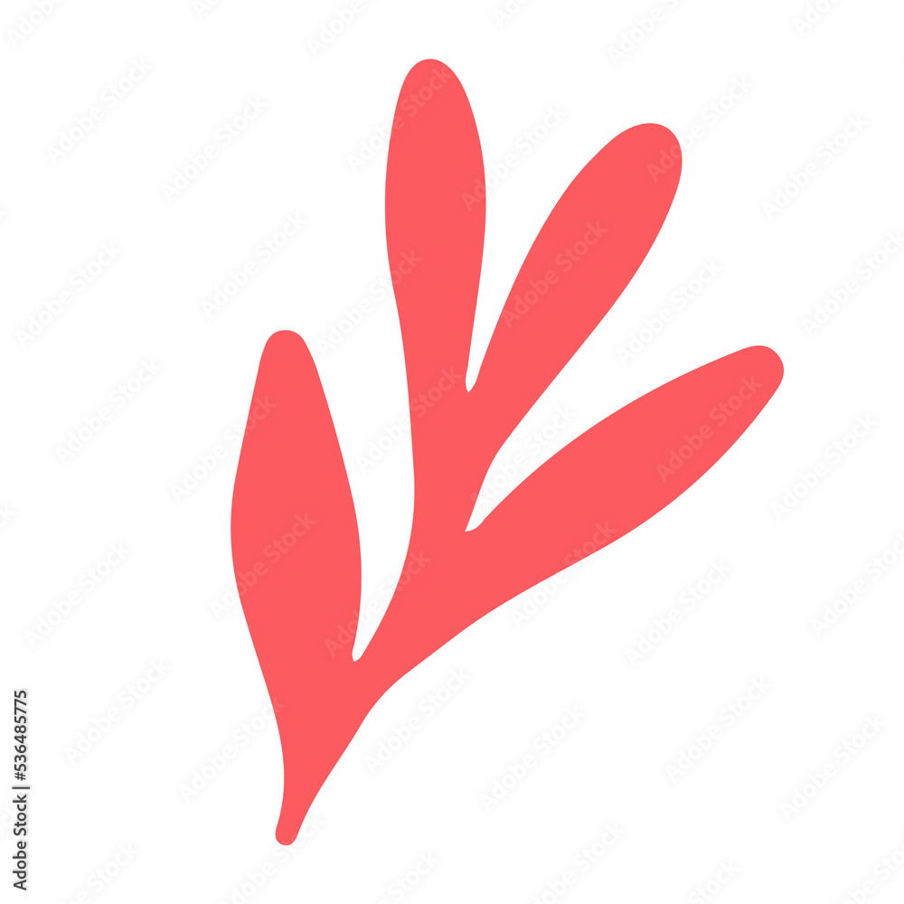 Simple leaf illustration for design element and ornament Simple leaf illustration for design element and ornament