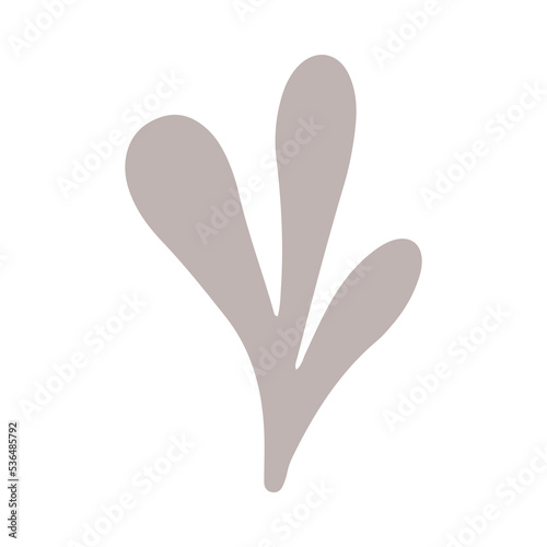 Simple leaf illustration for design element and ornament