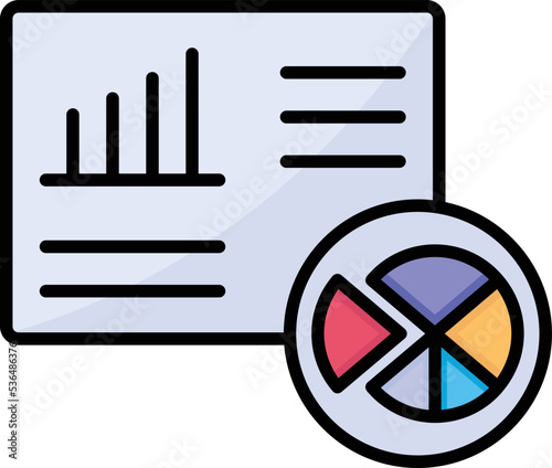 Business management Graph Vector Icon

