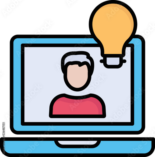 Online creative idea Vector Icon 