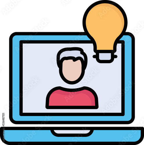 Online creative idea Vector Icon
