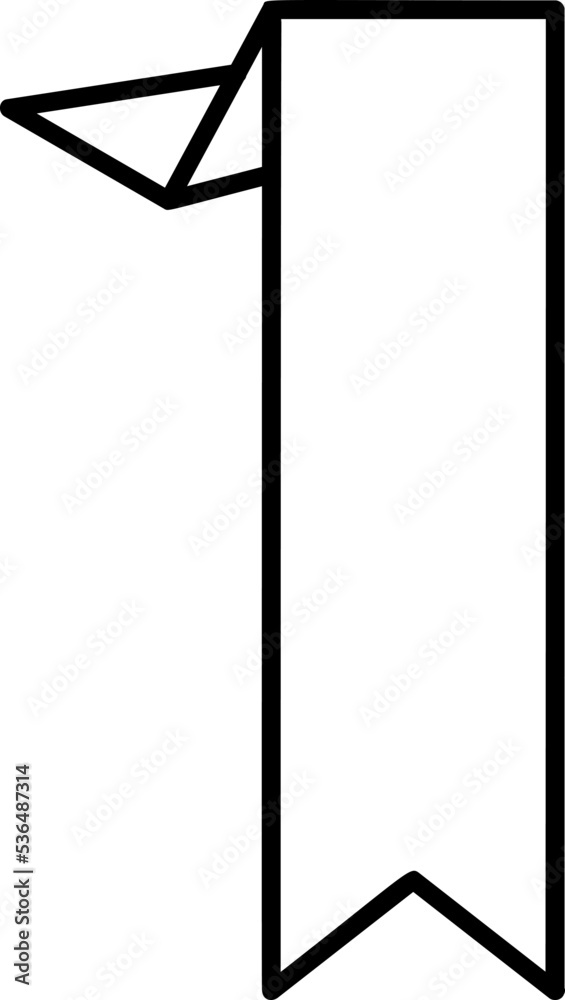 Black line label template banner vector illustration. Contour curved shape tags, bookmarks or labels with blank space for message for special offer marketing.