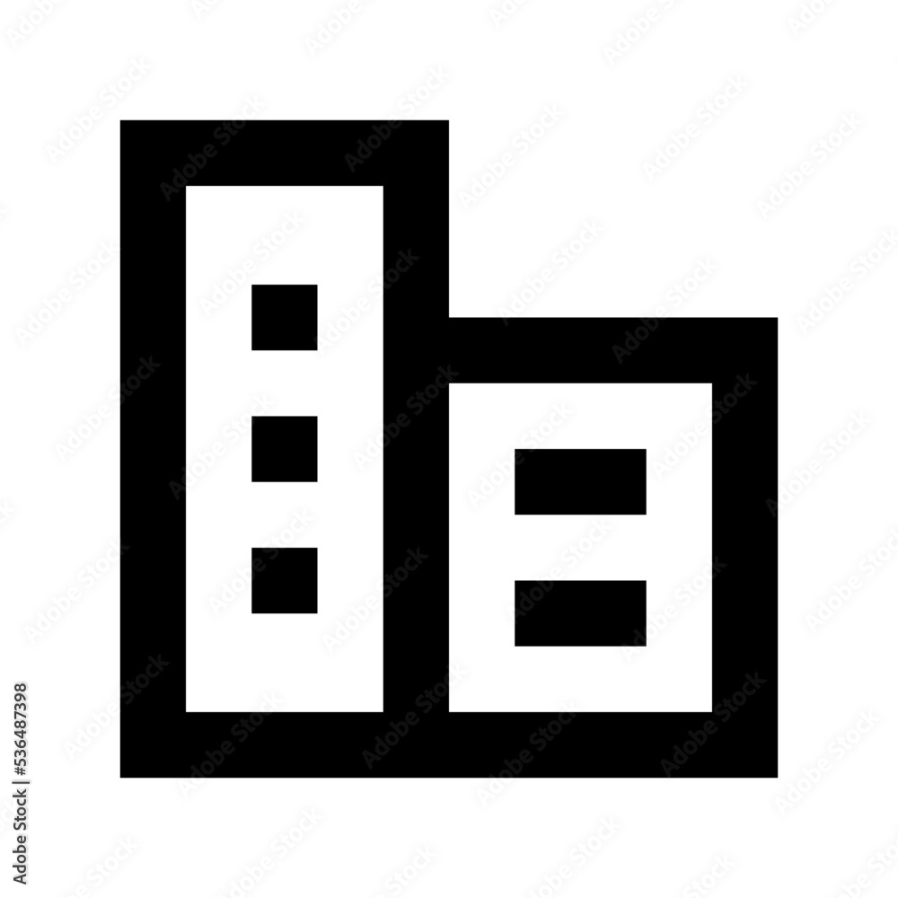 Residency Flats Flat Vector Icon Residency Flats Flat Vector Icon