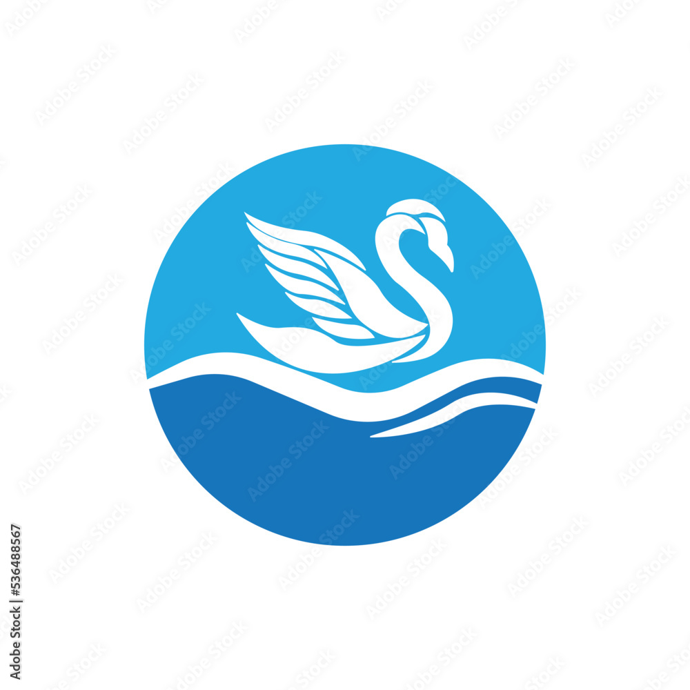 Swan logo Template vector illustration Swan logo Template vector illustration