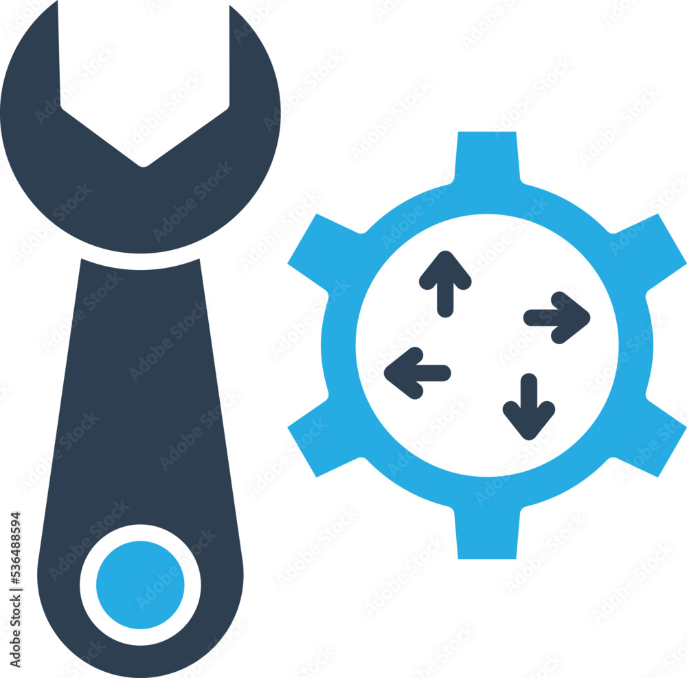 Wrench and Cogwheel Vector Icon
Wrench and Cogwheel Vector Icon