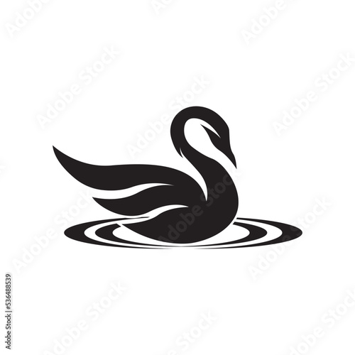 Swan logo Template vector illustration