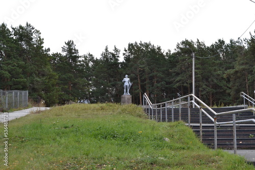 person walking on the stairs
