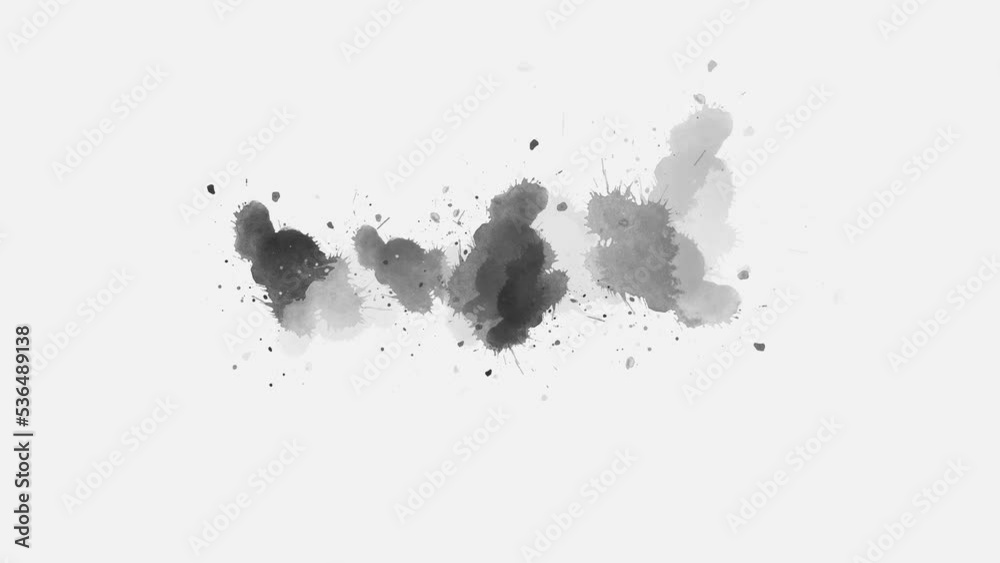 ink slow motion transition reveal. Ink splatters transition animation. Ink brush stroke transition. Ink splash. Abstract inkblot, splat, fluid art, overlay, alpha matte composition. ink slow motion transition reveal. Ink splatters transition animation. Ink brush stroke transition. Ink splash. Abstract inkblot, splat, fluid art, overlay, alpha matte composition.