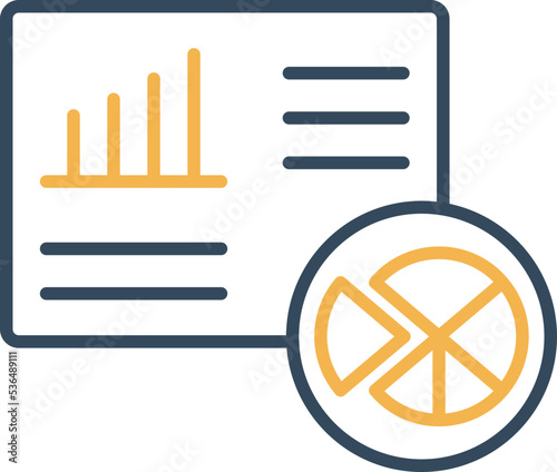 Business management Graph Vector Icon
