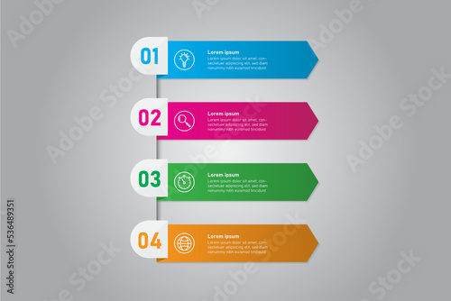 Colorful abstract business infographic template