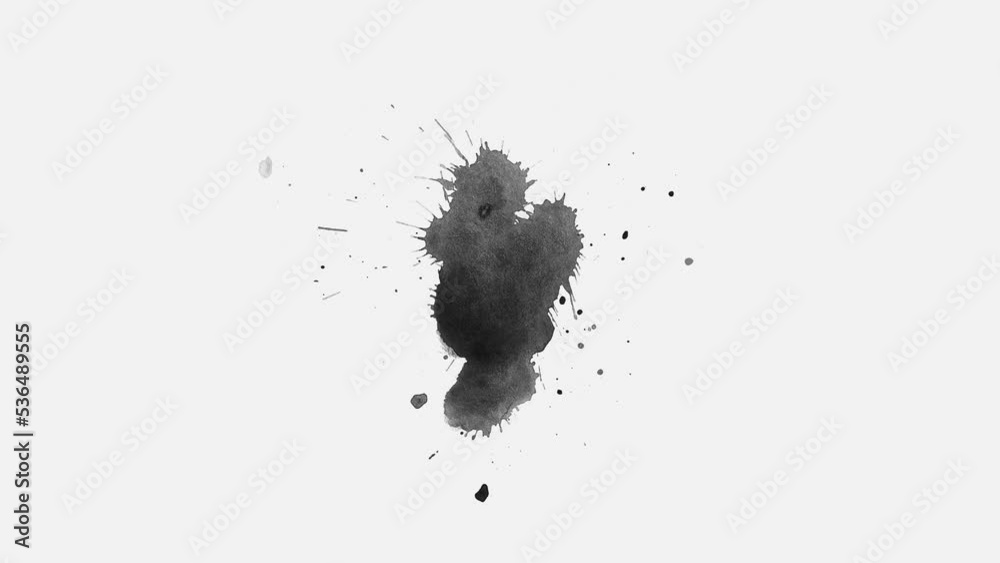ink motion effect liquid. Ink splatters reavel transition animation