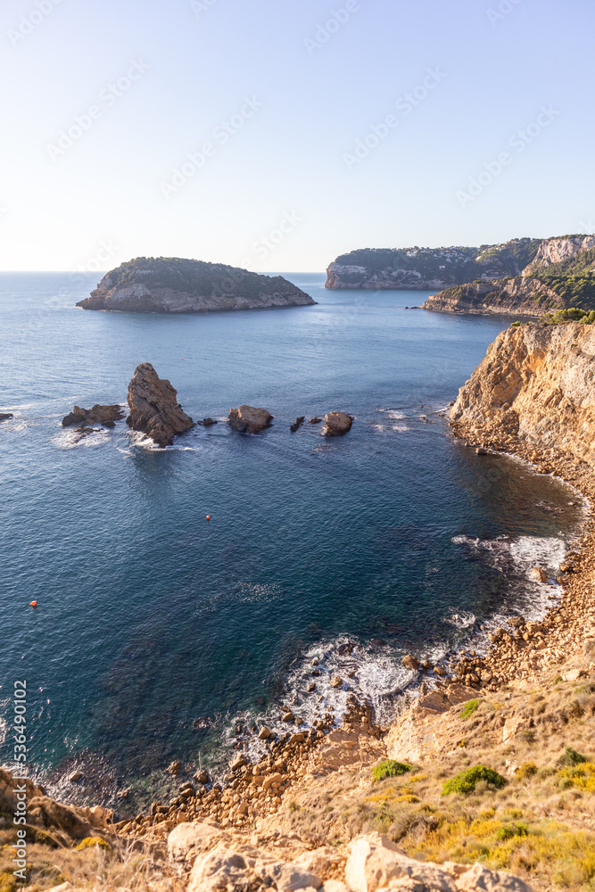 Fototapeta premium Costa Blanca in southern Spain. beaches, cliffs and the Mediterranean sea.