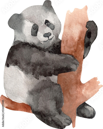Watercolor animals isolated on white 