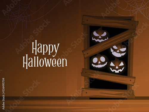 Happy Halloween. The pumpkin was in a closed room.