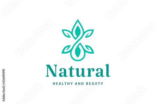beauty logo with modern and elegant shape
