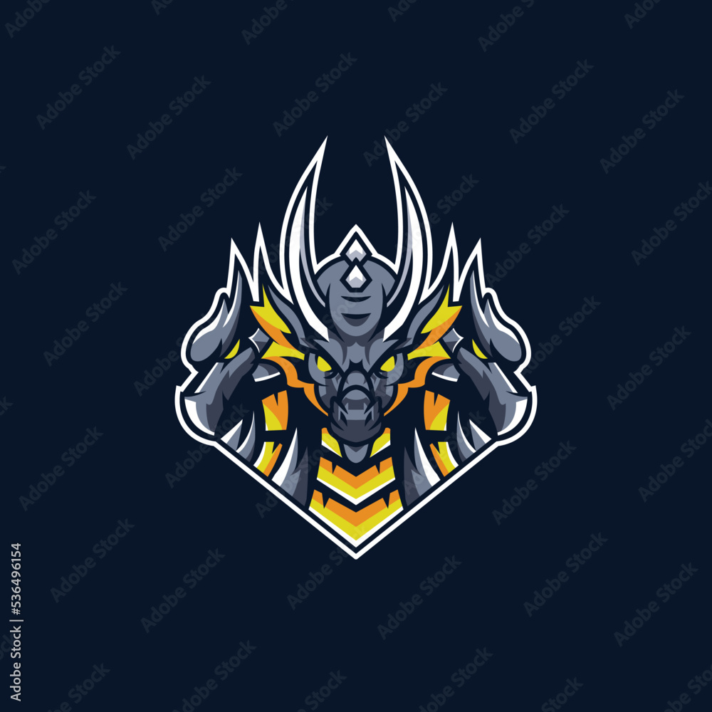three-headed dragon mascot logo design with a modern illustration concept for printing badges, emblems, and T-shirts. dragon head illustration.