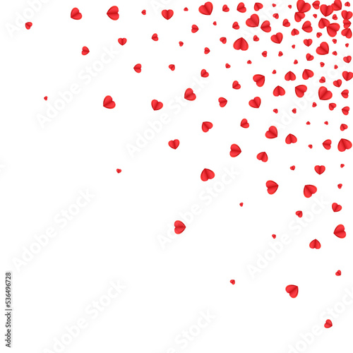Pink Heart Background White Vector. Happy Pattern Confetti. Violet Valentine Texture. Red Heart Color Illustration. Tender Fall Backdrop.
