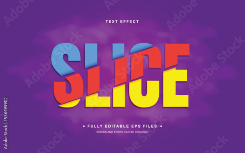 Vector Editable Text Effect in Slice Style