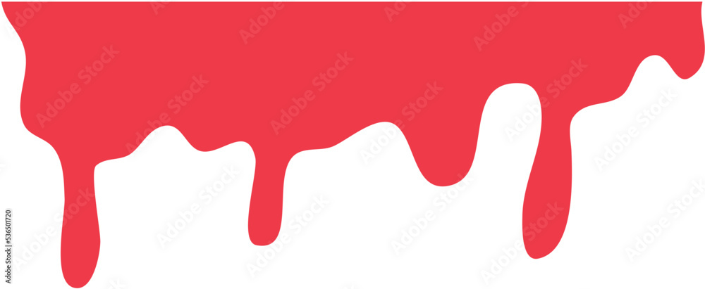 Fototapeta premium Red dripping paint illustration