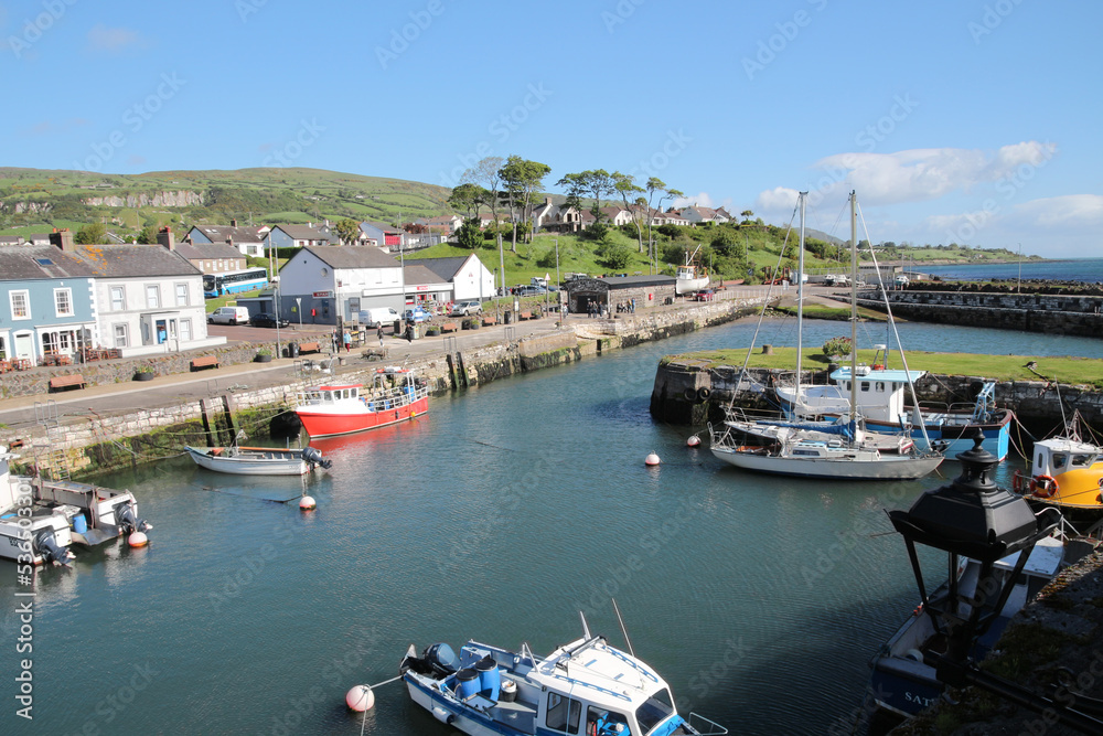 Obraz premium View of the small village of Carnlough, Northern Ireland 