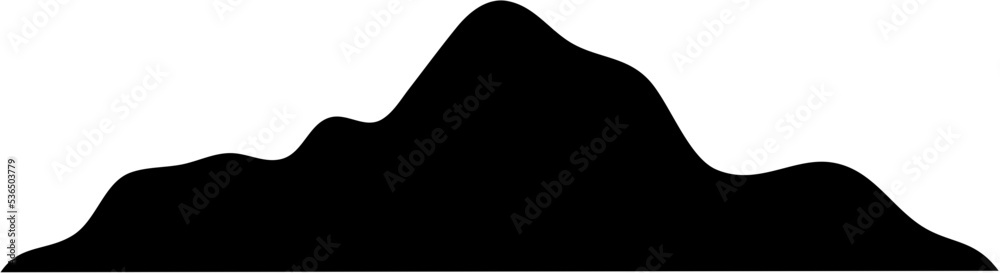 Hand Drawn Mountain Silhouette Hand Drawn Mountain Silhouette