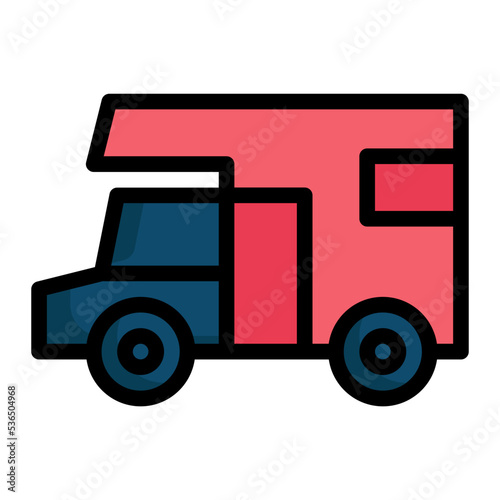 campercar filled outline icon