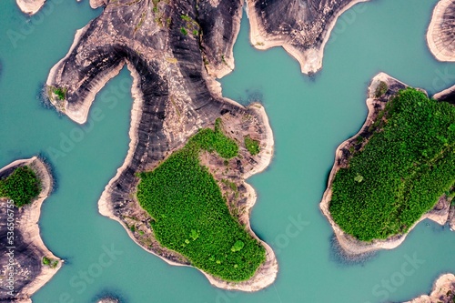 3D rendering of Gaoyi Ridge Scenic Spot located in Hunan, China photo