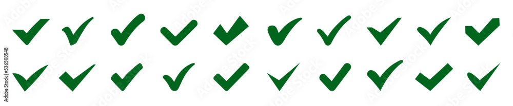 Approval check icon isolated, set quality sign, tick icons – stock vector Approval check icon isolated, set quality sign, tick icons – stock vector