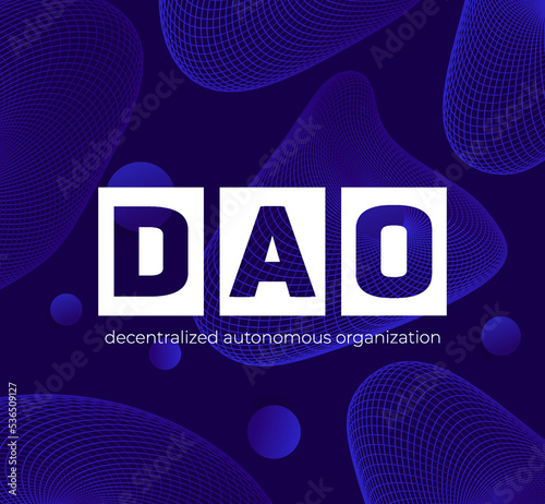 DAO banner design, decentralized autonomous organization