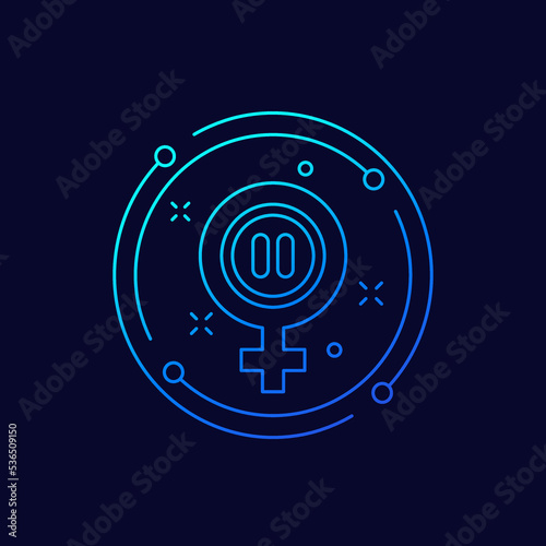 menopause vector icon, linear design