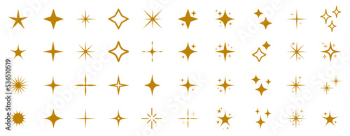Fotografia Stars set icons logo, social media stories icon, rating star signs collection –