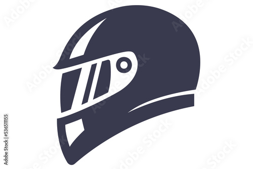 black icon motorcycle helmet to protect the head. flat vector illustration.