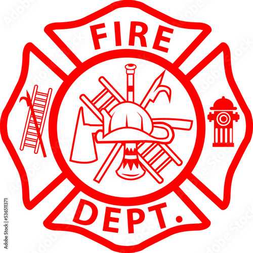 Wallpaper Mural fireman emblem sign on transparent background. fire department symbol. firefighter’s maltese cross. Torontodigital.ca