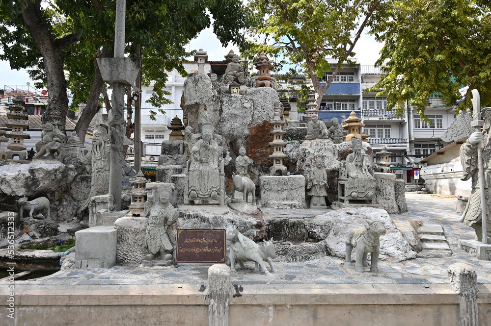 Wat Suthat Thepwararam Ratchaworahawihan temple of the old city in Bangkok, Thailand