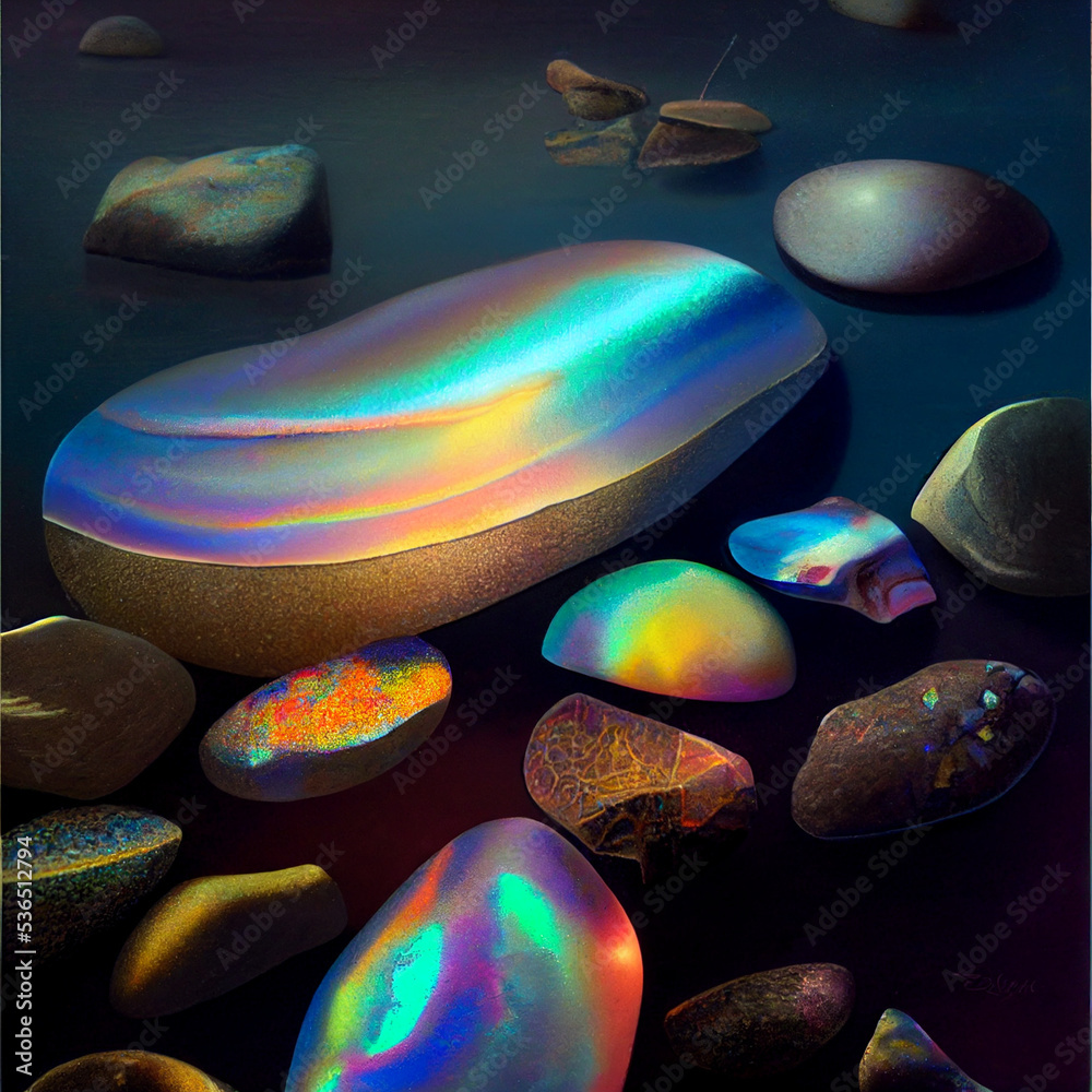 Obraz premium Iridescent stone pattern background