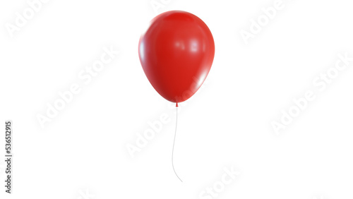 Tela red balloon isolated on white