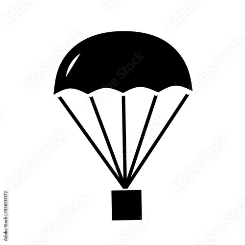 parachute icon with trendy design