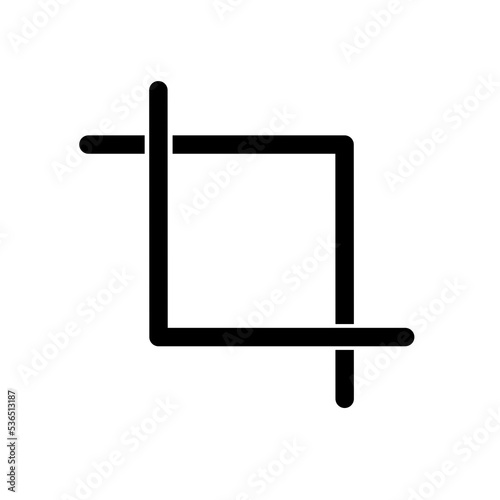 crop image or crop photo icon with simple design